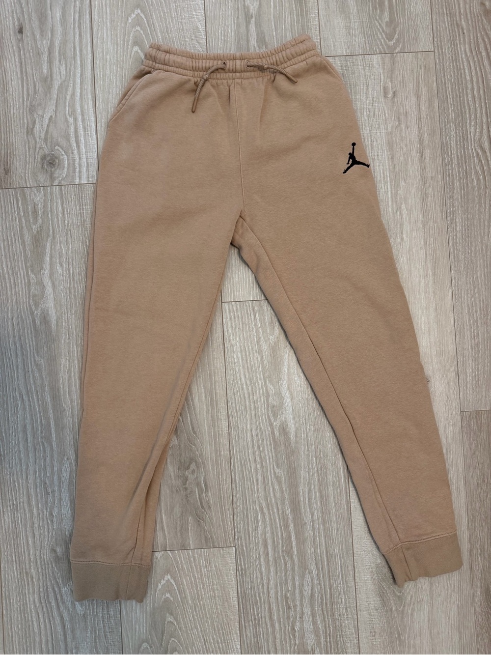 Jordan Kids Tan Joggers with Black Jumpman